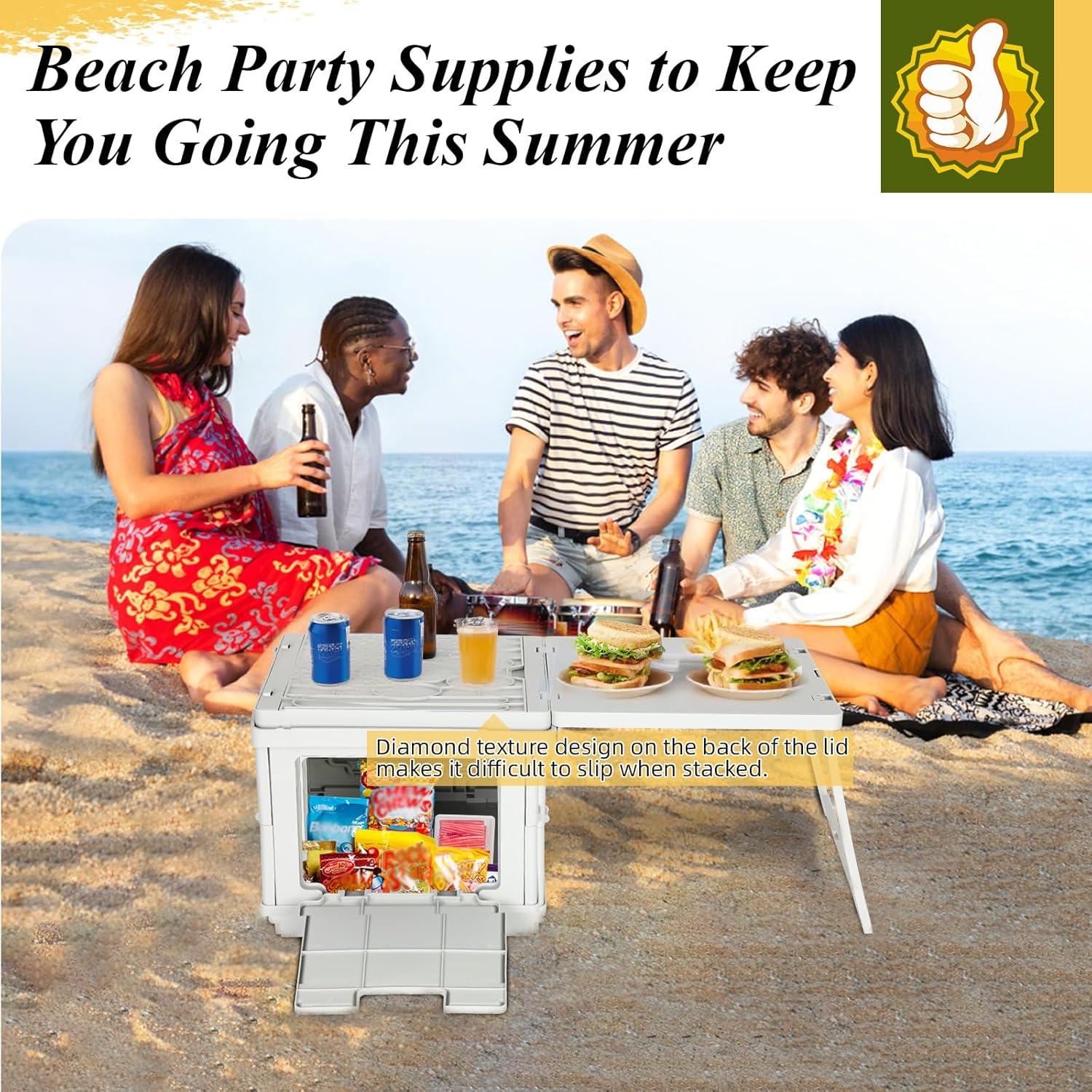 Cesta de Picnic Plegable Mangoct 3-en-1 con Mesa 16.5L