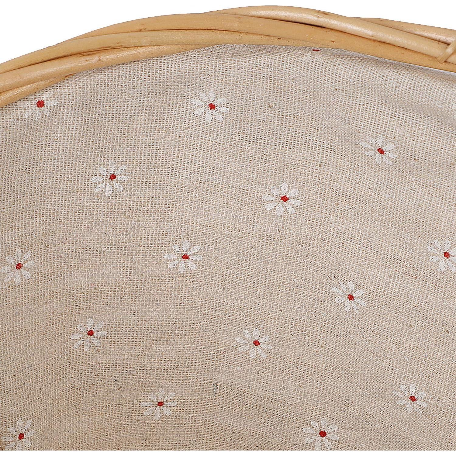 Cesta Tejida de Mimbre KINJOEK 2 Piezas 33x23x12 cm Natural