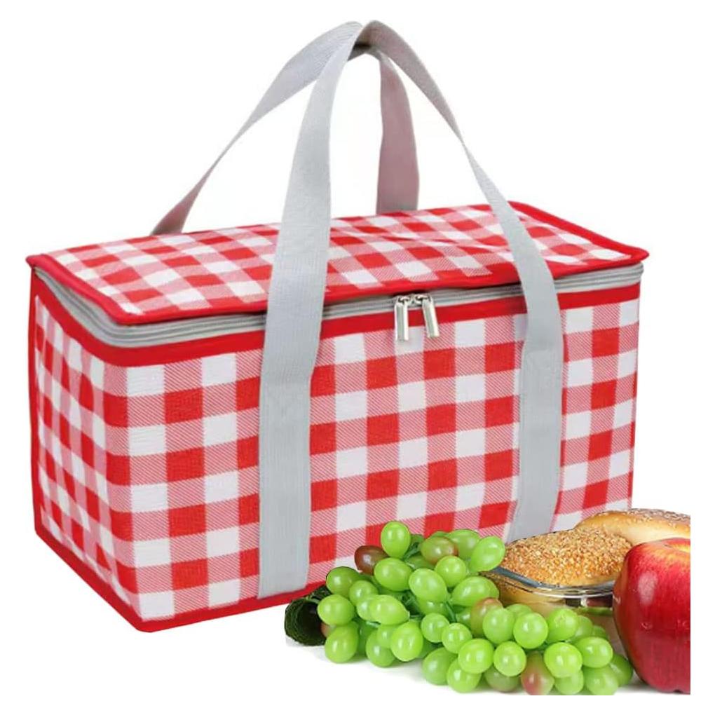 Bolsa Térmica de Picnic Reutilizable LRUUIDDE 24L Roja