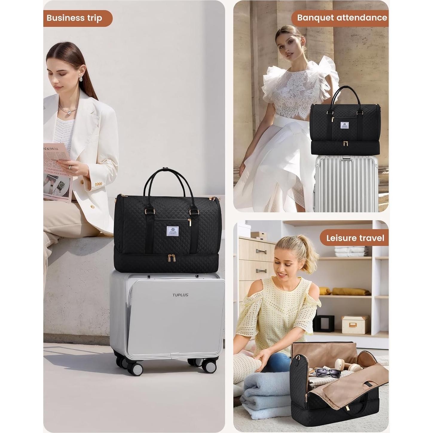 Bolsa de Ropa LOVEVOOK 53L para Mujeres, Duffel Impermeable