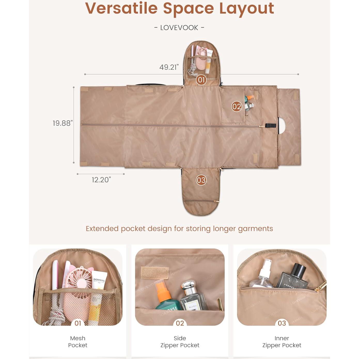 Bolsa de Ropa LOVEVOOK 53L para Mujeres, Duffel Impermeable