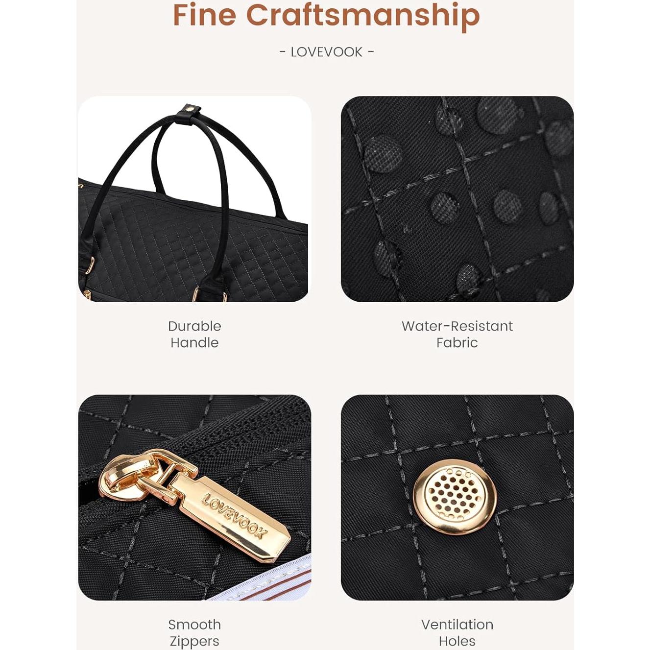 Bolsa de Ropa LOVEVOOK 53L para Mujeres, Duffel Impermeable