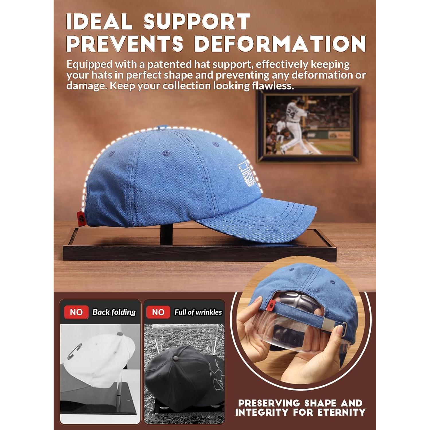 Estuche Acrílico para Sombreros JupDec con Base de Madera