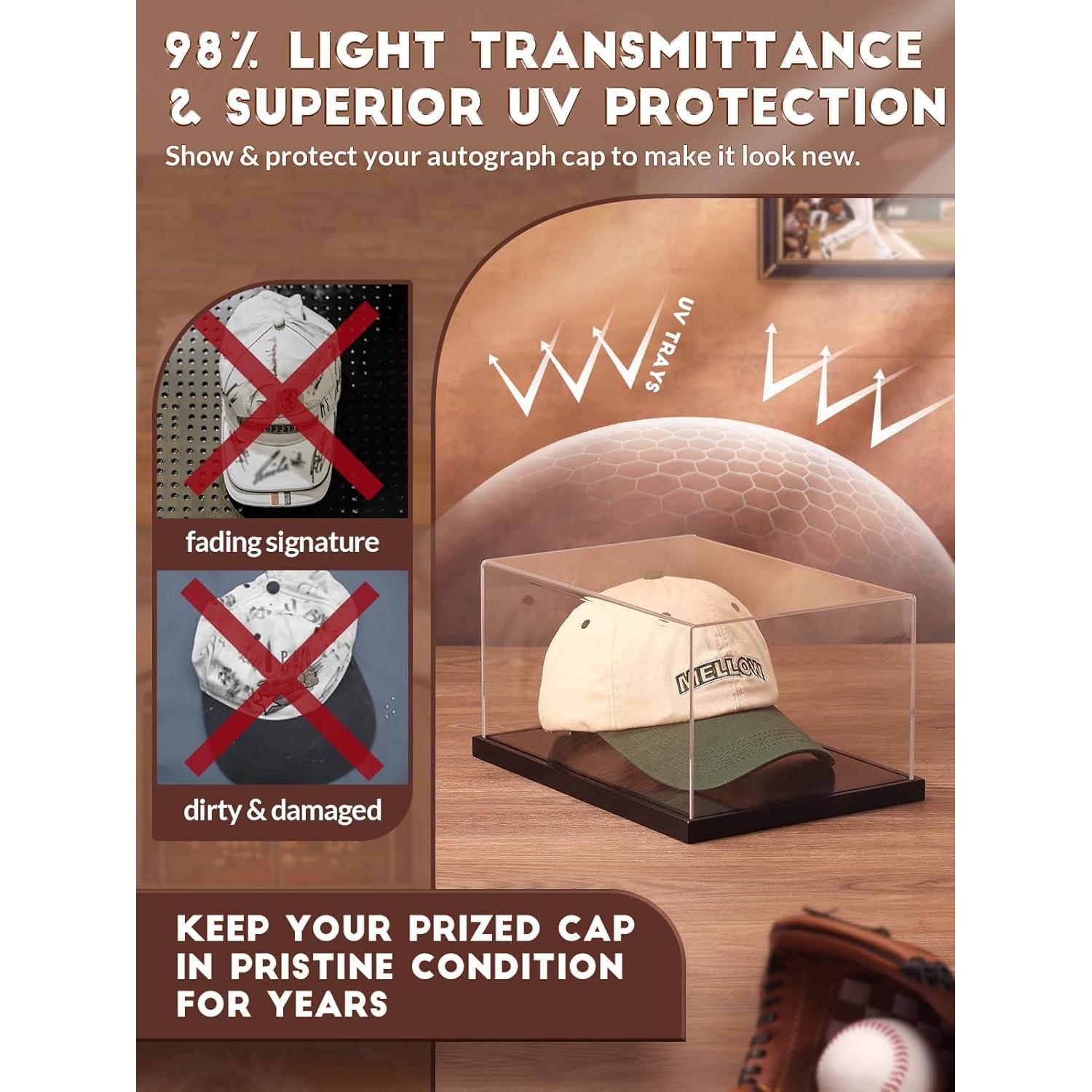 Estuche Acrílico para Sombreros JupDec con Base de Madera