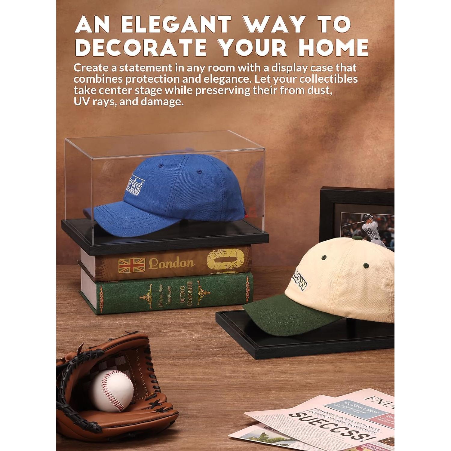 Estuche Acrílico para Sombreros JupDec con Base de Madera