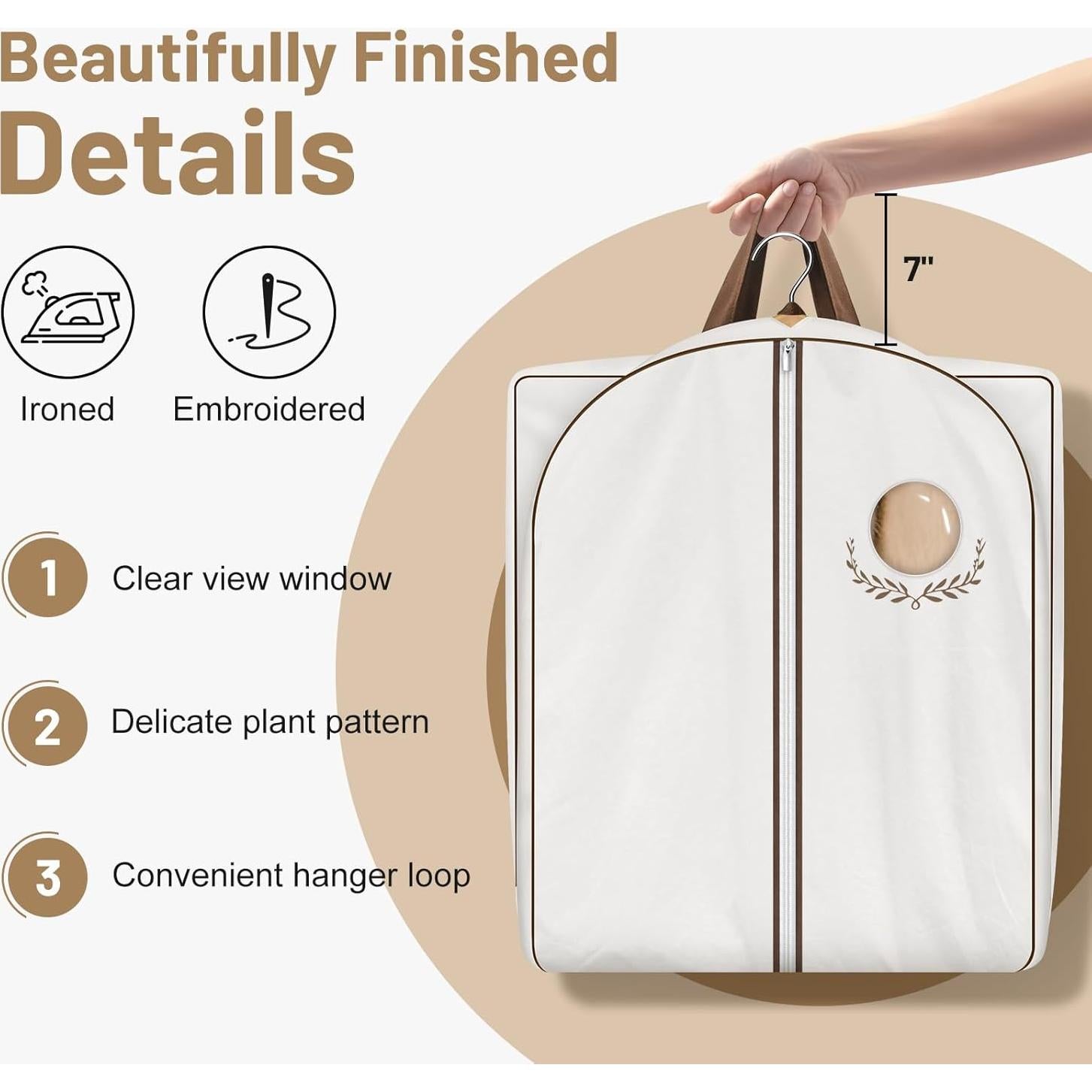 Bolsa de Ropa de Algodón MISSLO 60" para Vestidos y Abrigos