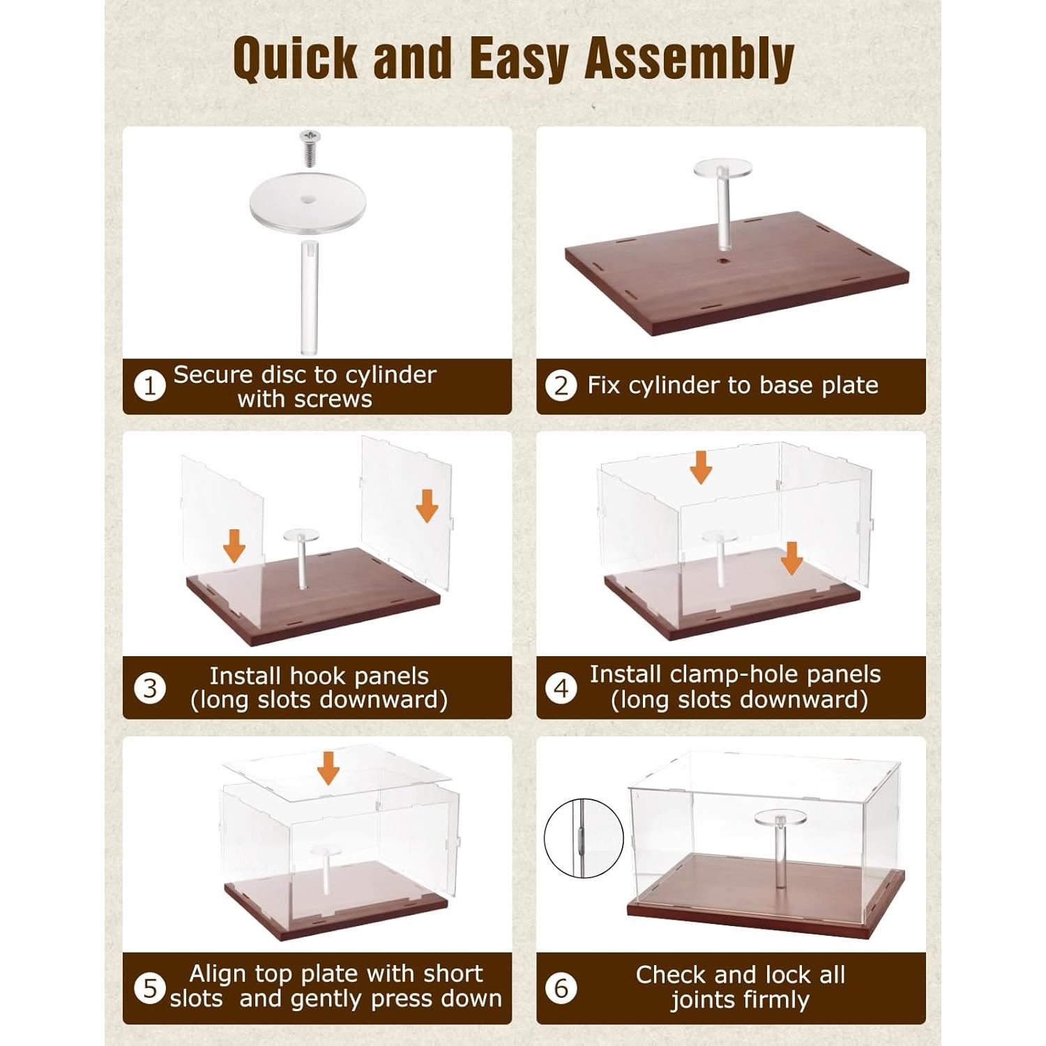 Caja de Exhibición para Gorras de Béisbol Acrílica 30x20x15 cm