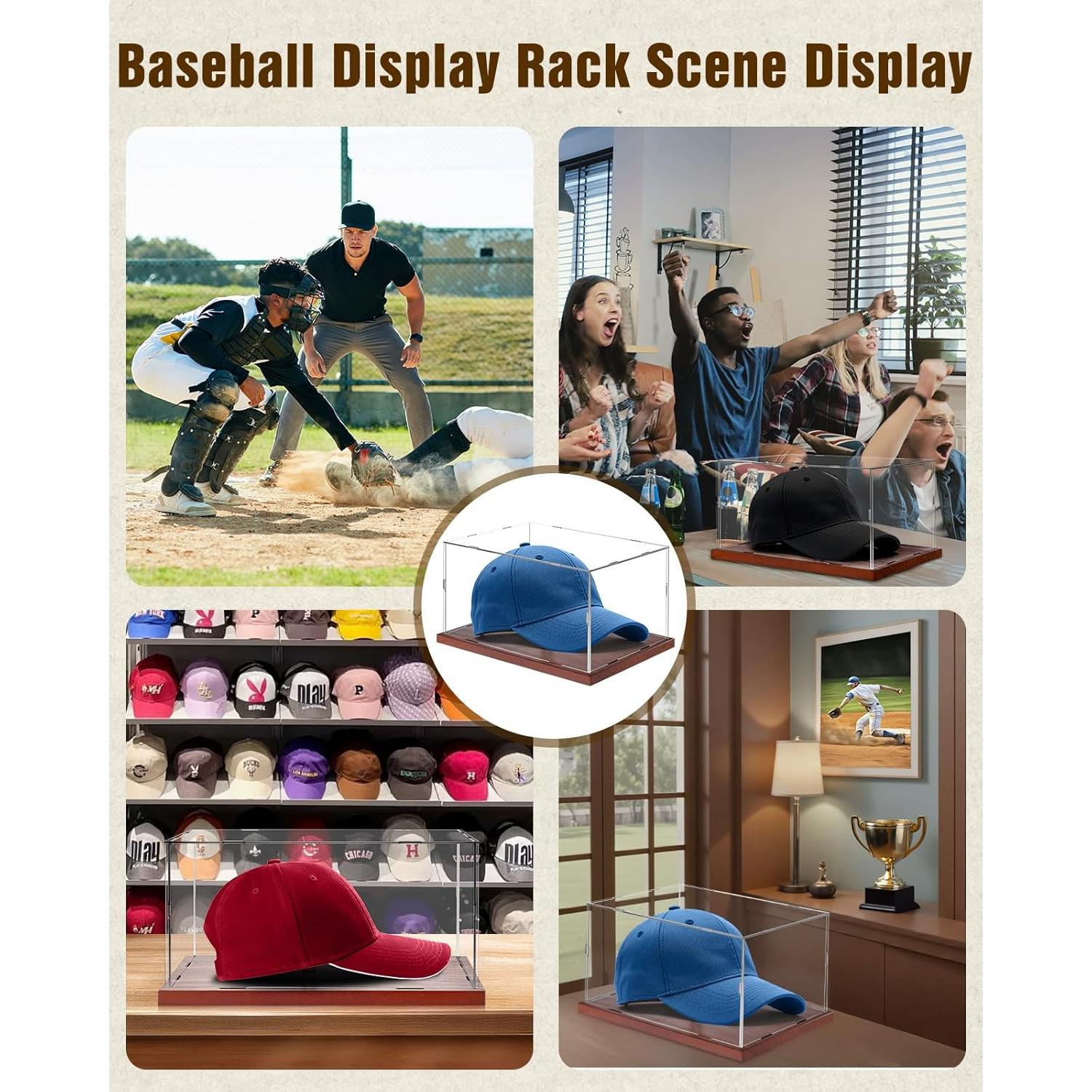 Caja de Exhibición para Gorras de Béisbol Acrílica 30x20x15 cm