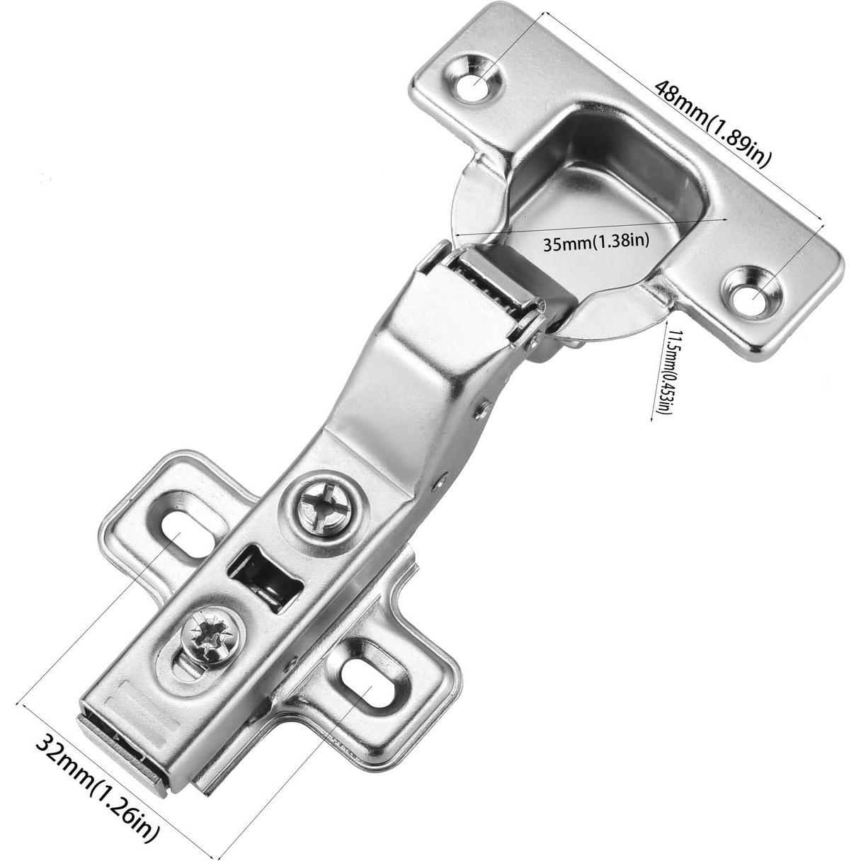 Bisagras Ocultas de Armario Luokim 4 Piezas Cierre Suave