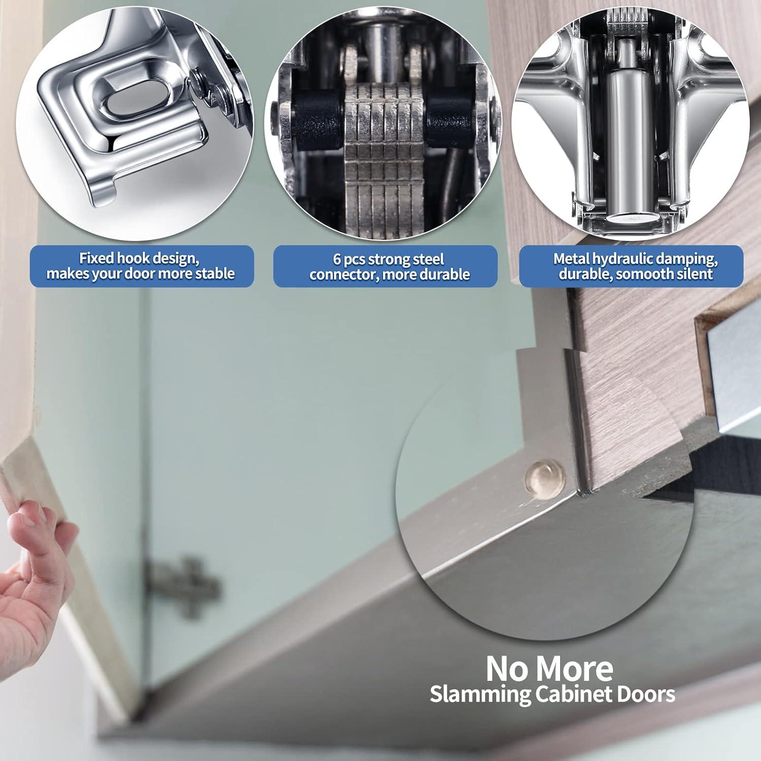 Paquete de 100 bisagras de cierre suave Chumia 1.27 cm 105°