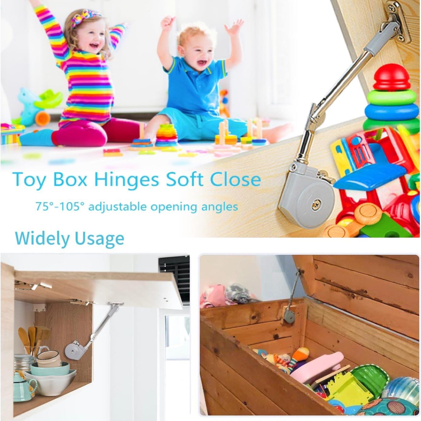 Bisagras de Soporte de Tapa Hingex 105° Cierre Suave - 2 Piezas