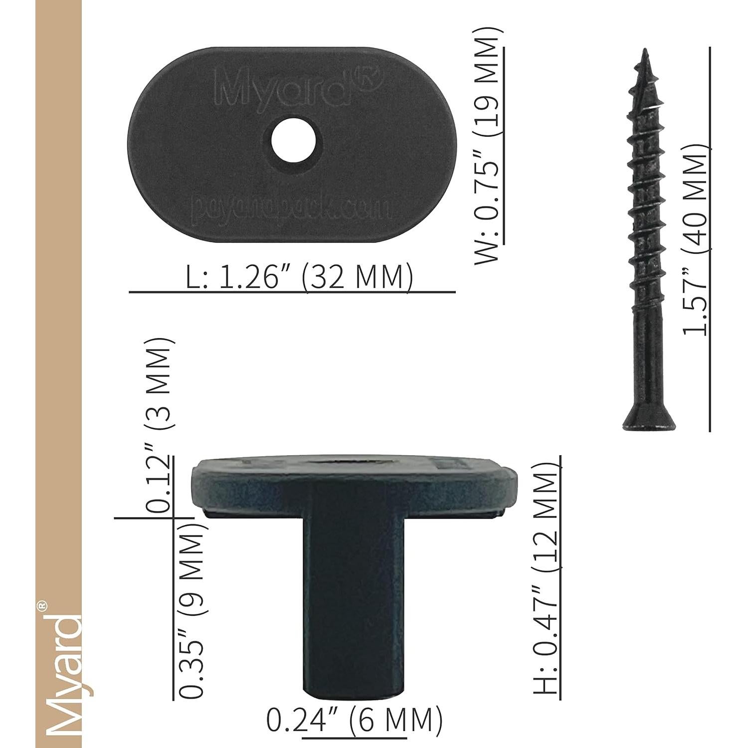 Clips de Sujetadores Ocultos Myard para Decking - Paquete de 100