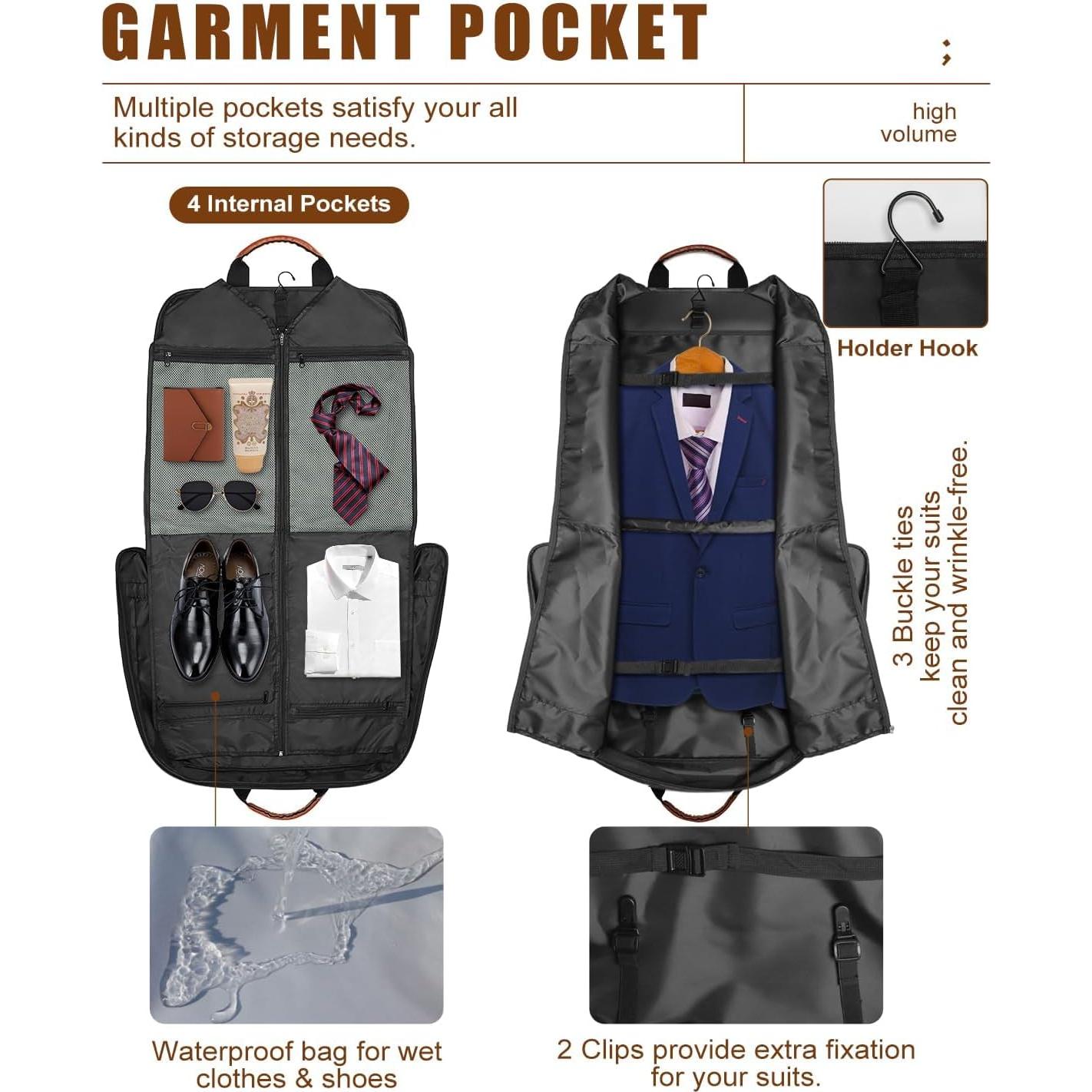 Bolsa de Ropa Vangue para Viaje 60x13x54cm Gris Oscuro