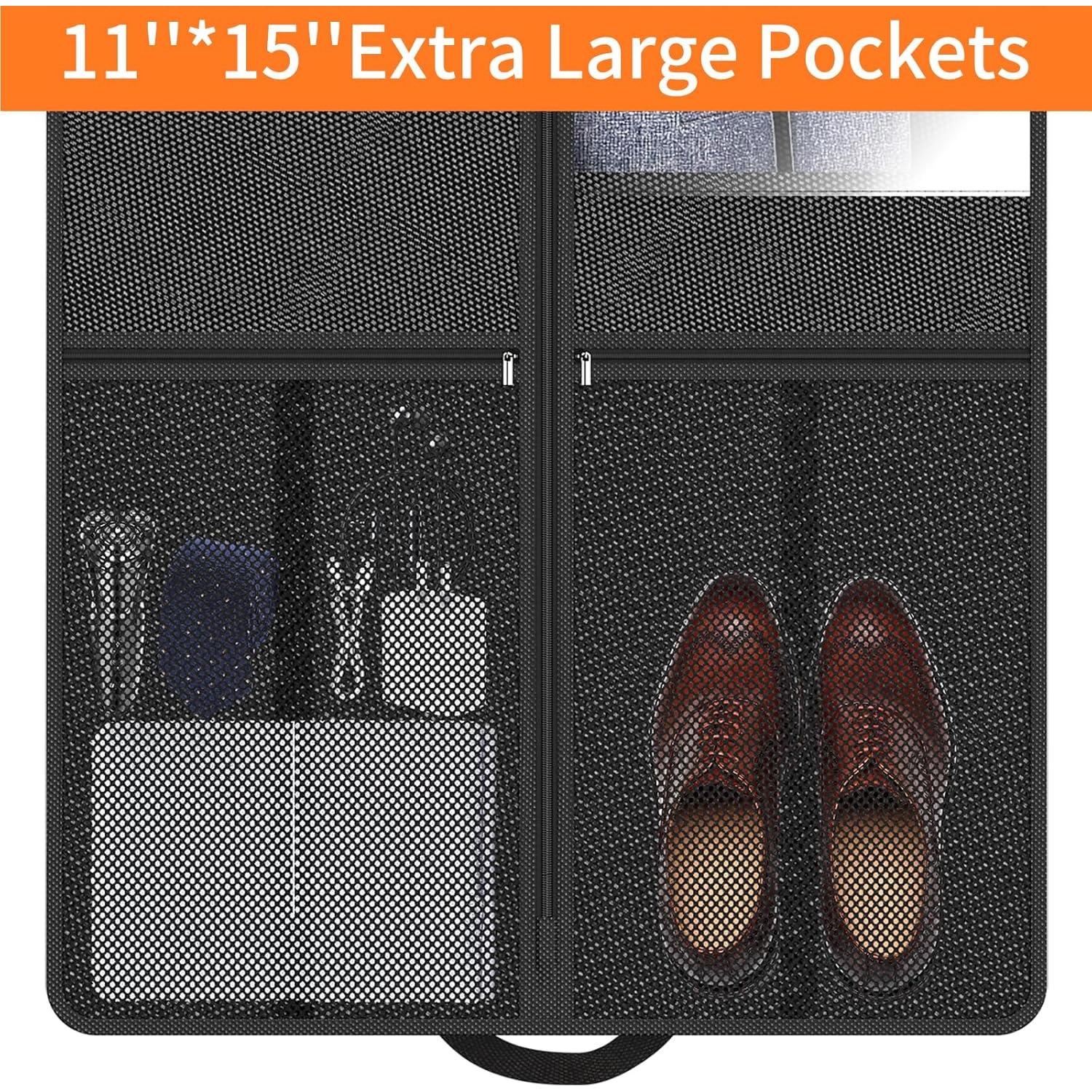 Bolsa de Viaje para Traje GOIUEDBZ 109 cm Negra Plegable