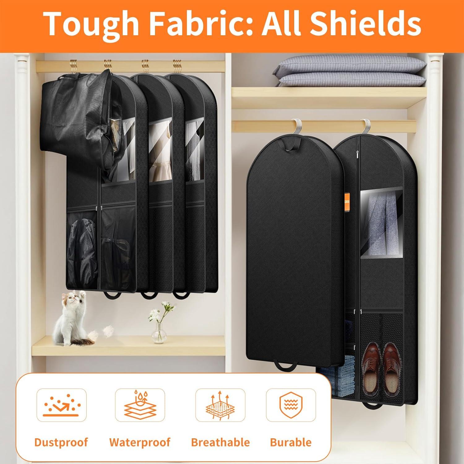 Bolsa de Viaje para Traje GOIUEDBZ 109 cm Negra Plegable