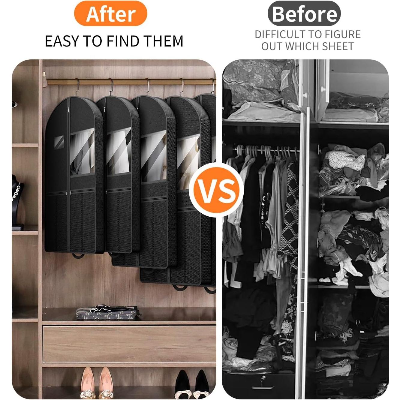 Bolsa de Viaje para Traje GOIUEDBZ 109 cm Negra Plegable