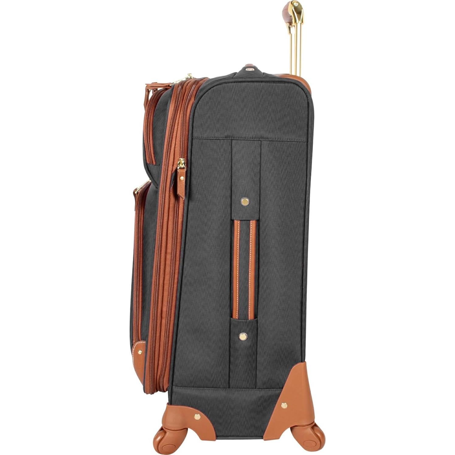 Maleta Expandible Steve Madden 24" Negra Ligera y Duradera