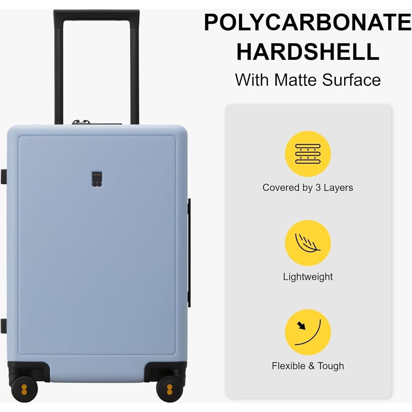 Maleta de Mano LEVEL8 Elegance 20 Pulgadas Azul Claro