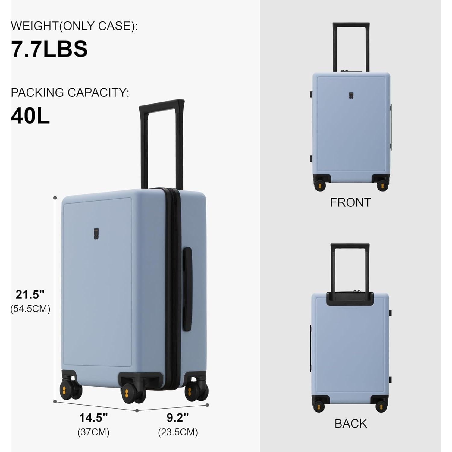 Maleta de Mano LEVEL8 Elegance 20 Pulgadas Azul Claro