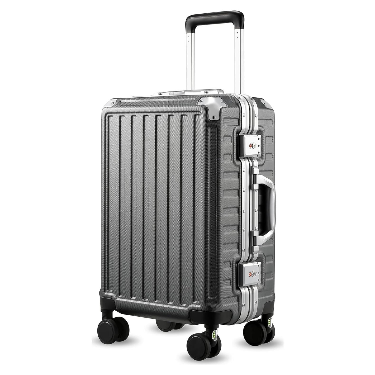 Maleta de Mano LUGGEX 20" Policarbonato Aluminio Carbón