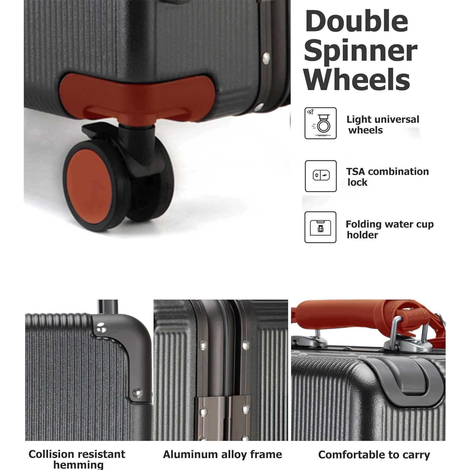 Maleta de Mano Feilario 20" Aluminio Duro con Cerradura TSA