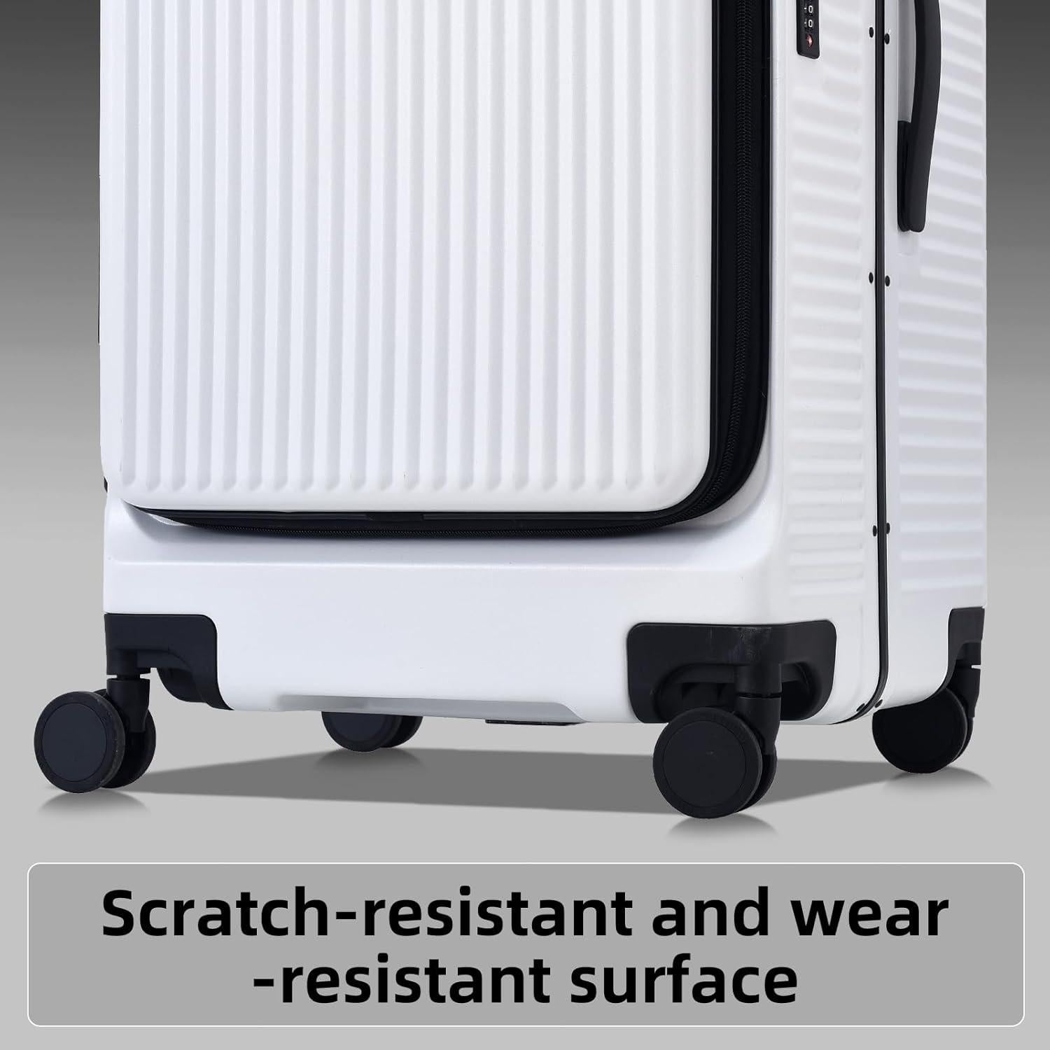 Juego de Maletas Kaleenie 20/29 Pulgadas ABS+PC Blanco
