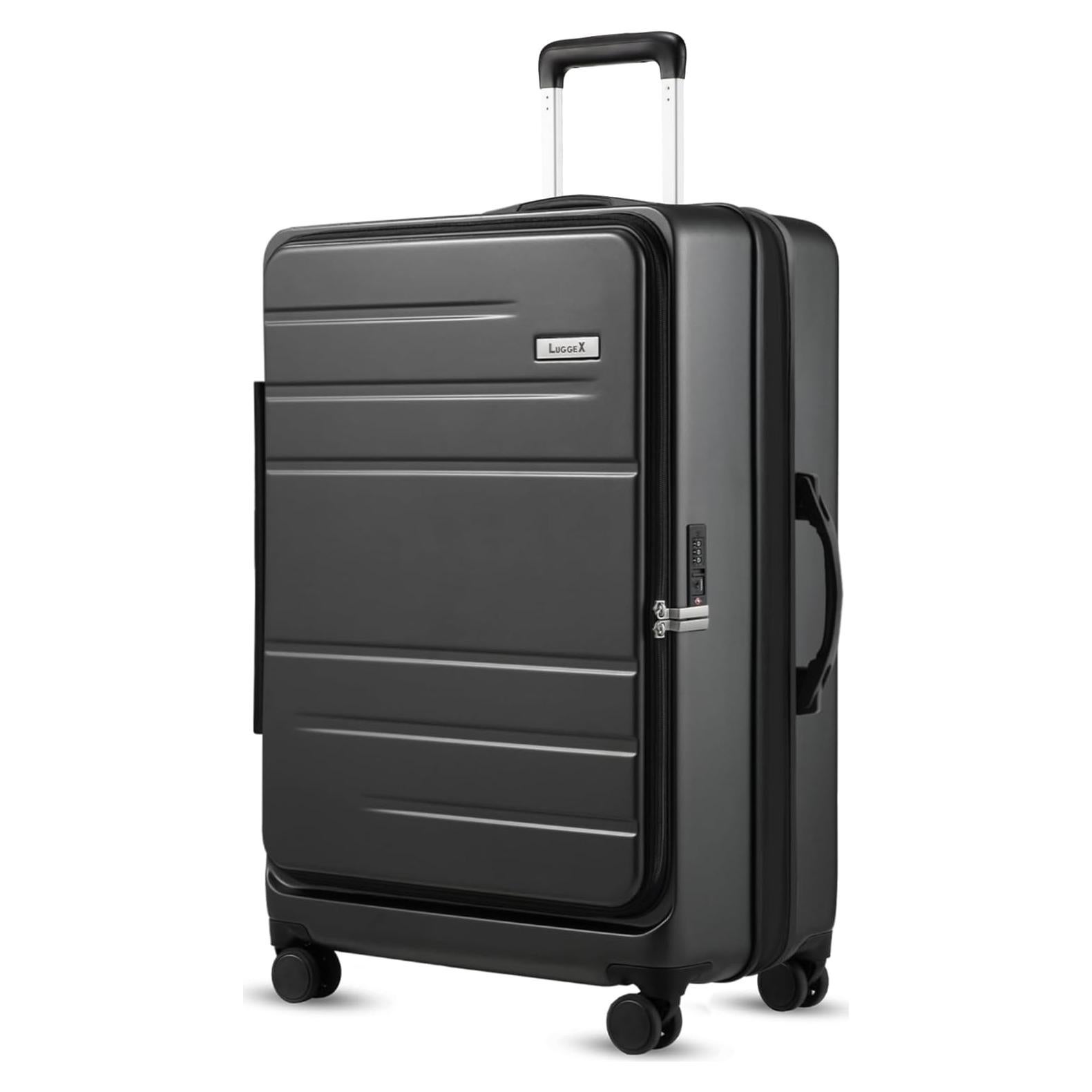 Maleta de Mano LUGGEX FLO5 Expandible 28" Policarbonato Negro