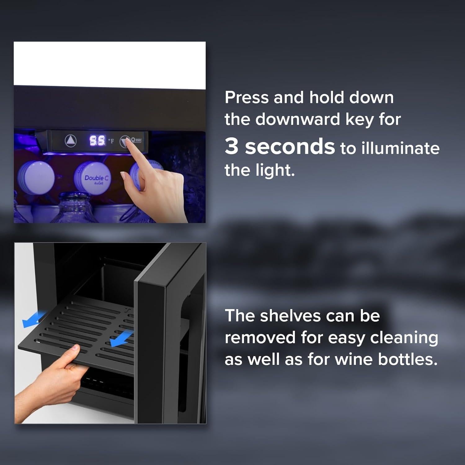 Mini Nevera Kismile 16L para 20 Latas con Control Digital