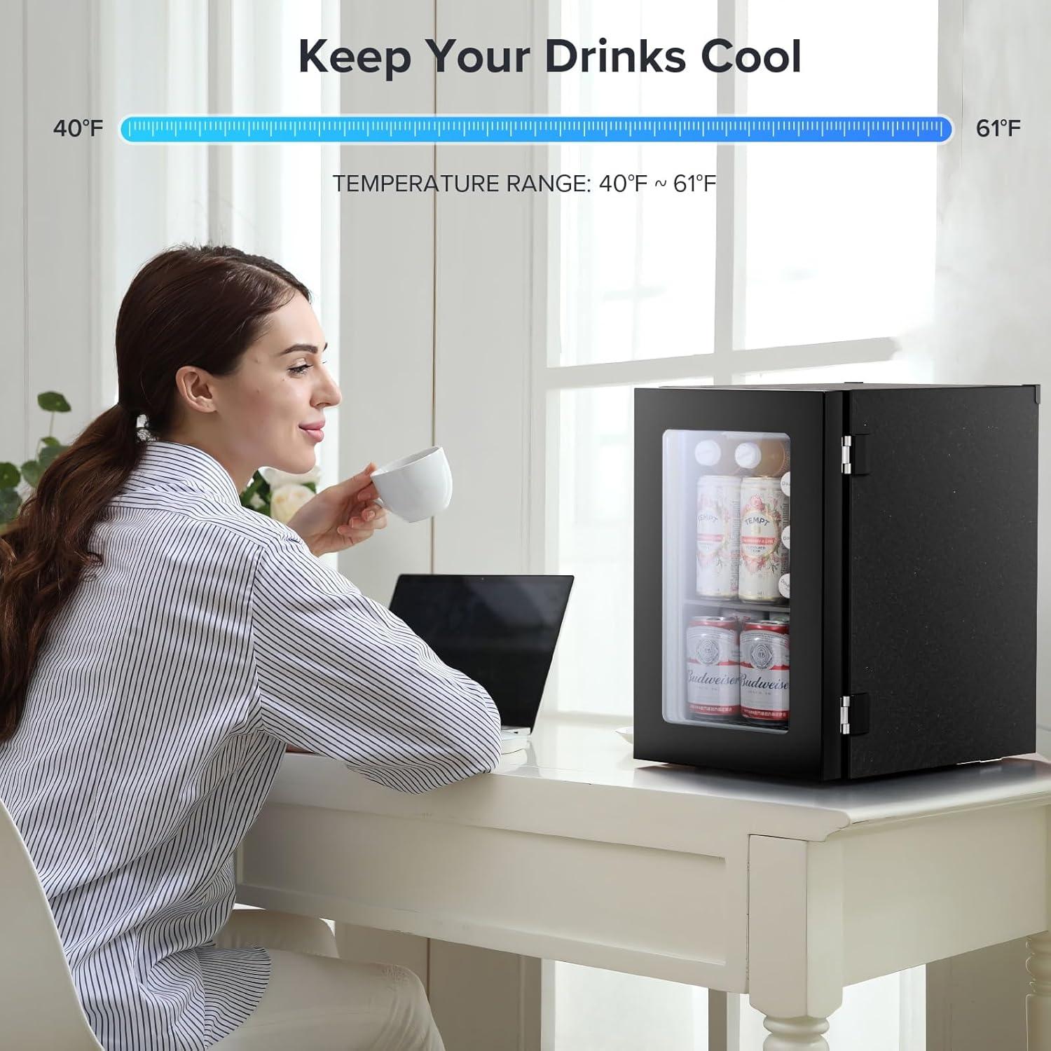 Mini Nevera Kismile 16L para 20 Latas con Control Digital
