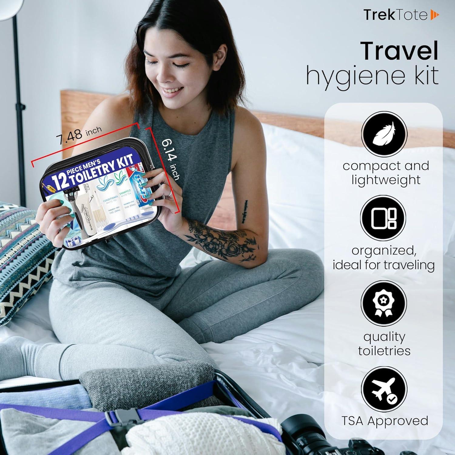 Kit de Aseo de Viaje Trektote - Set de 12 Piezas TSA