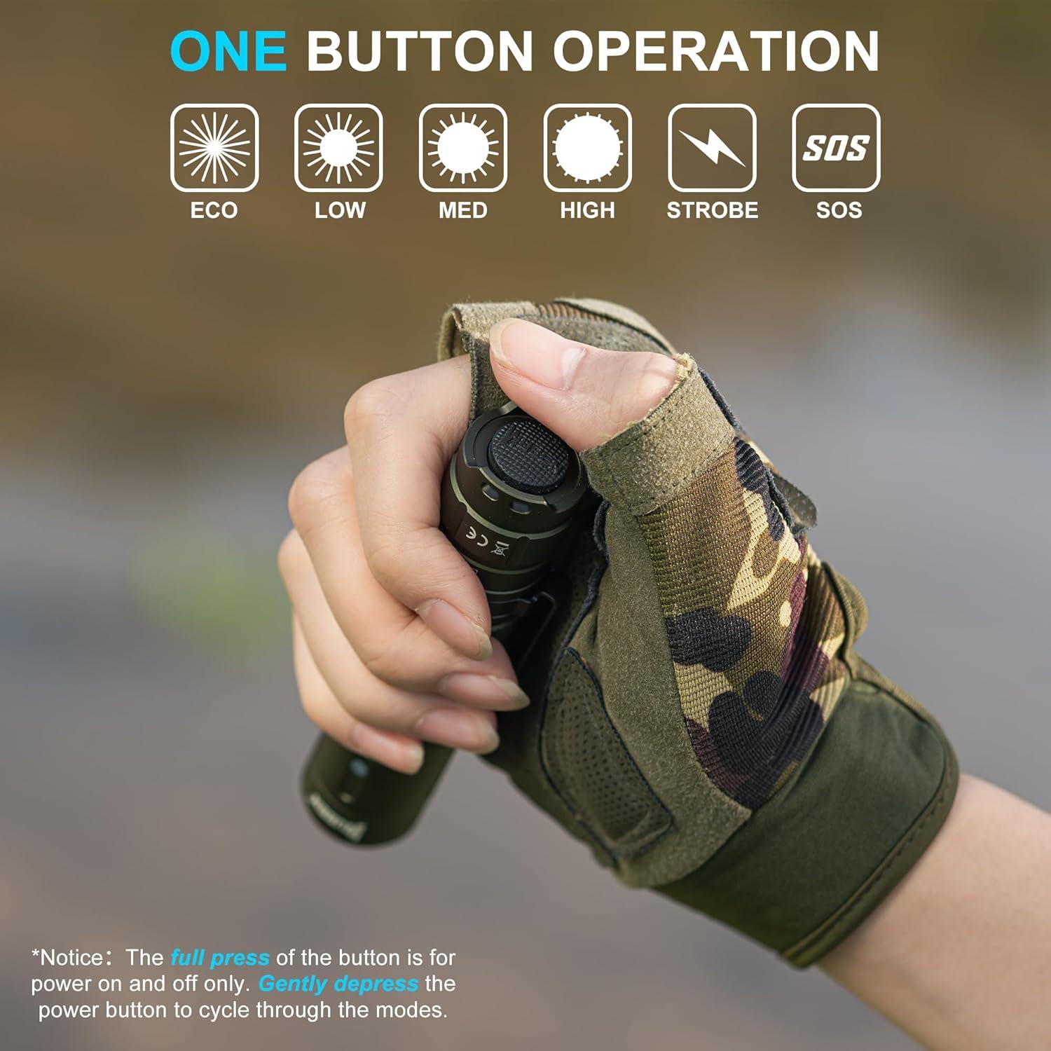 Linterna Recargable WUBEN C3 1200 Lúmenes LED IP68 Verde