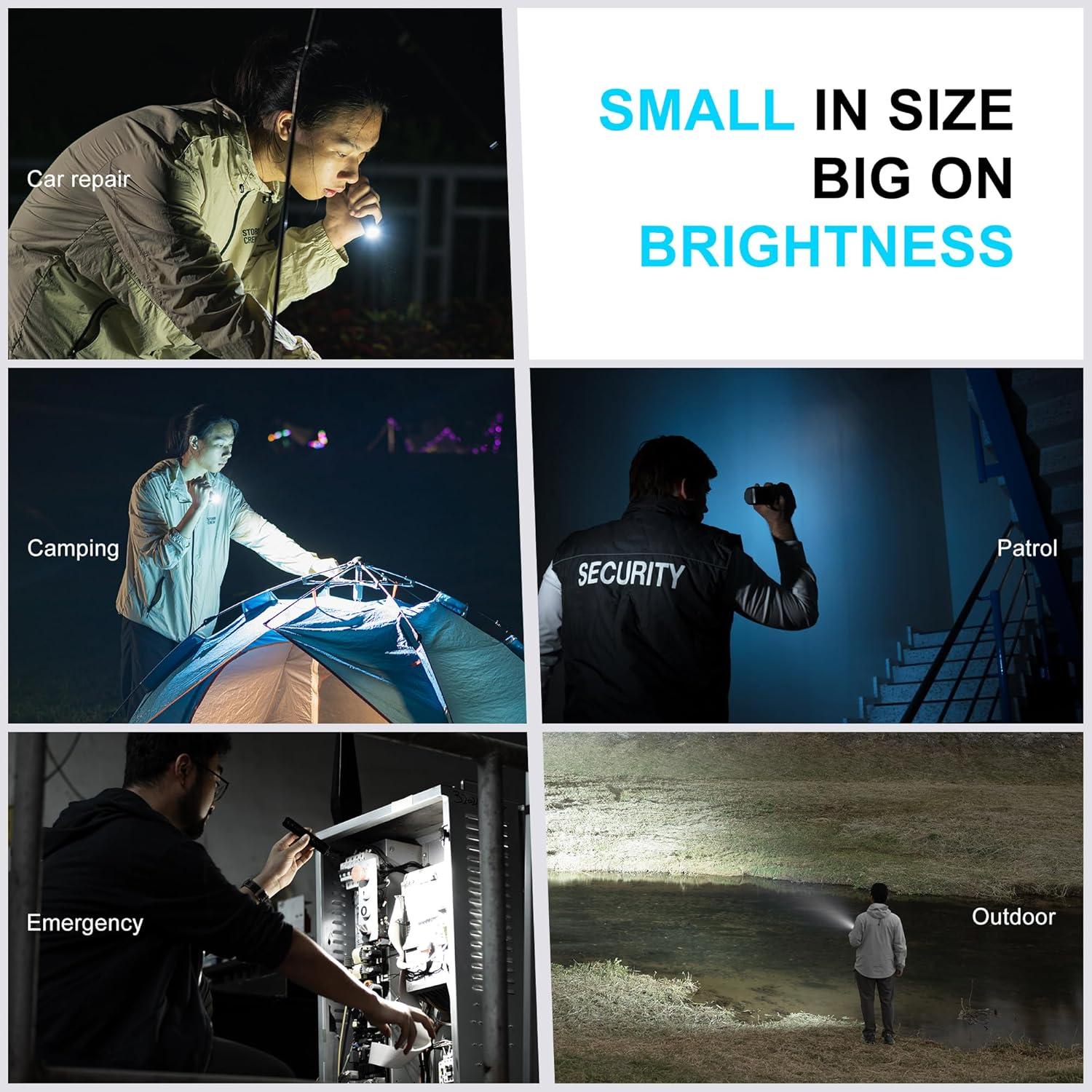 Linterna Recargable WUBEN C3 1200 Lúmenes LED IP68 Verde