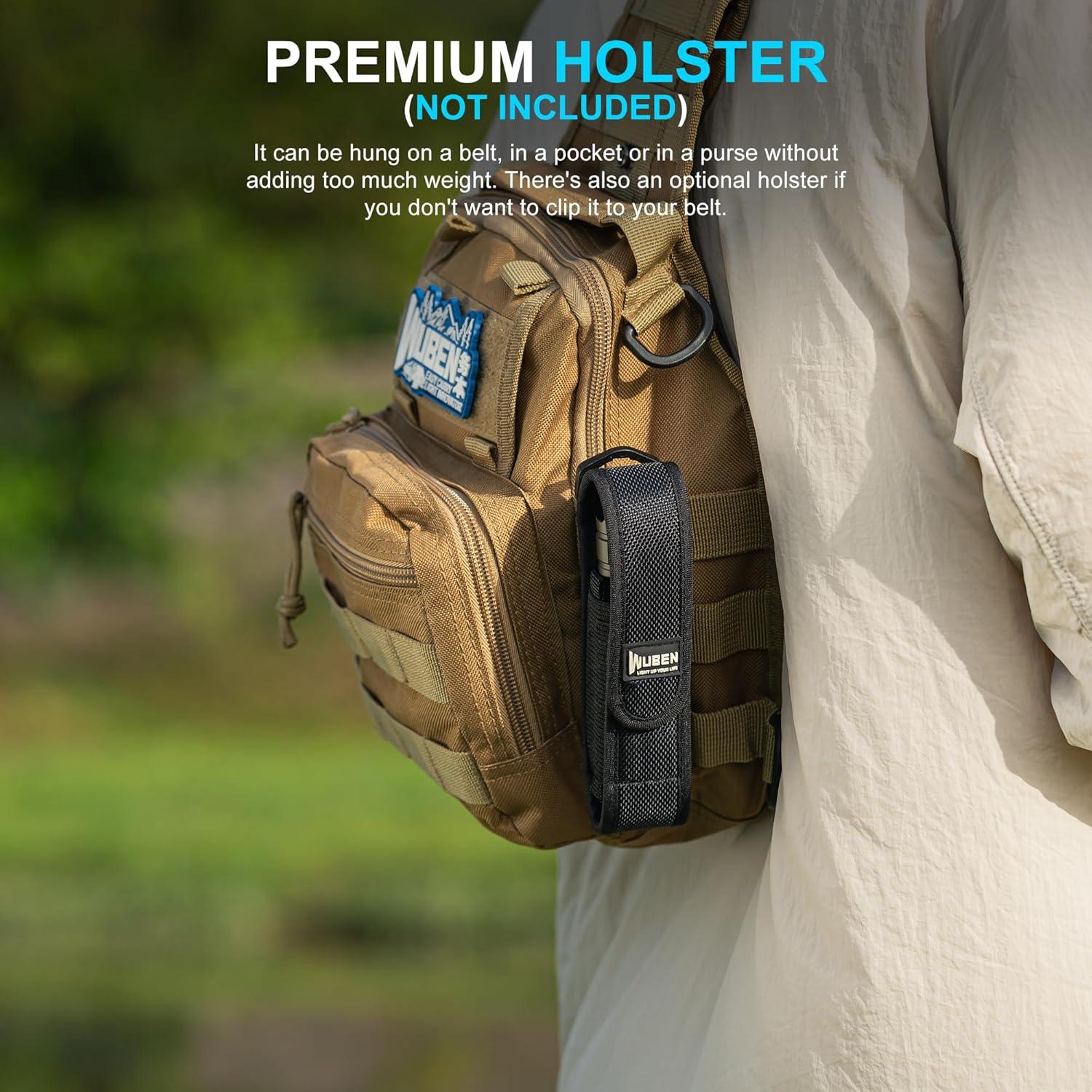 Linterna Recargable WUBEN C3 1200 Lúmenes LED IP68 Verde