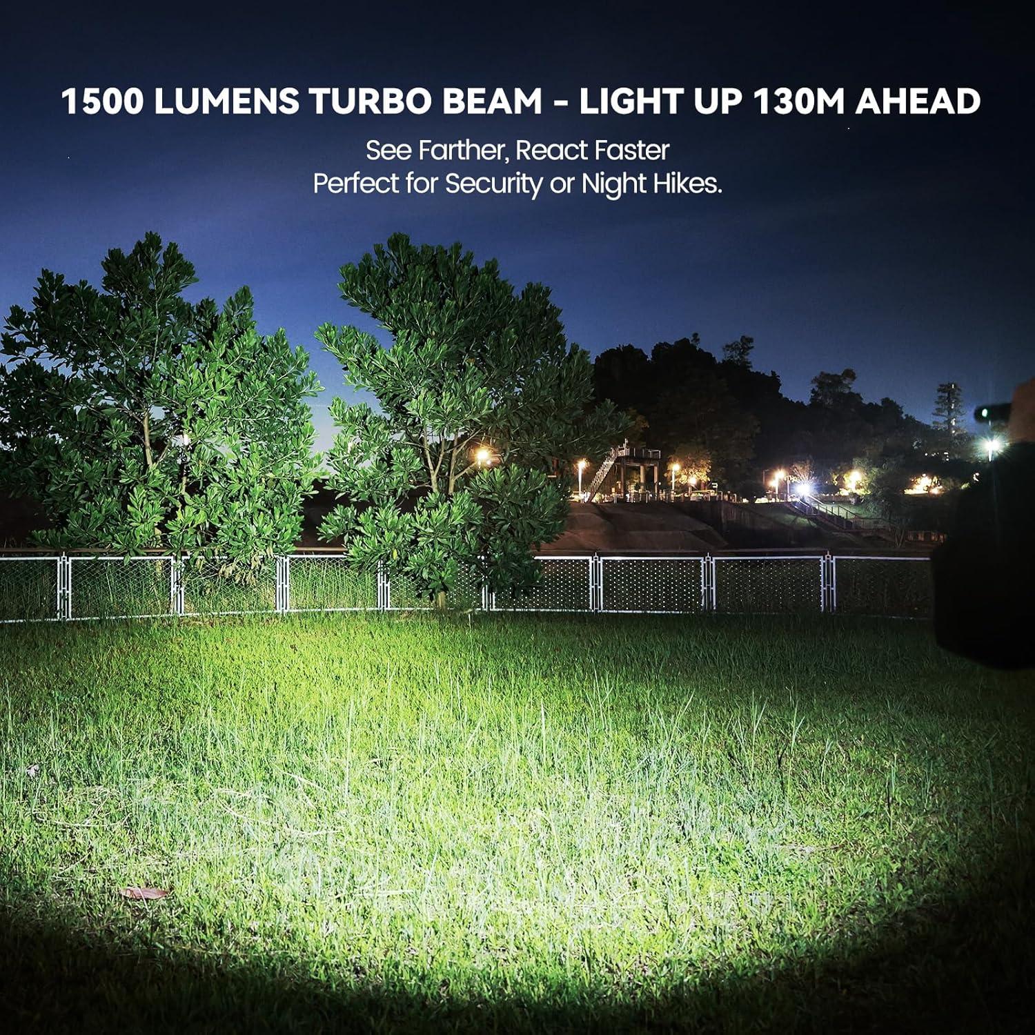 Linterna Táctica EDC Guardtier ML70 1500 Lúmenes Recargable