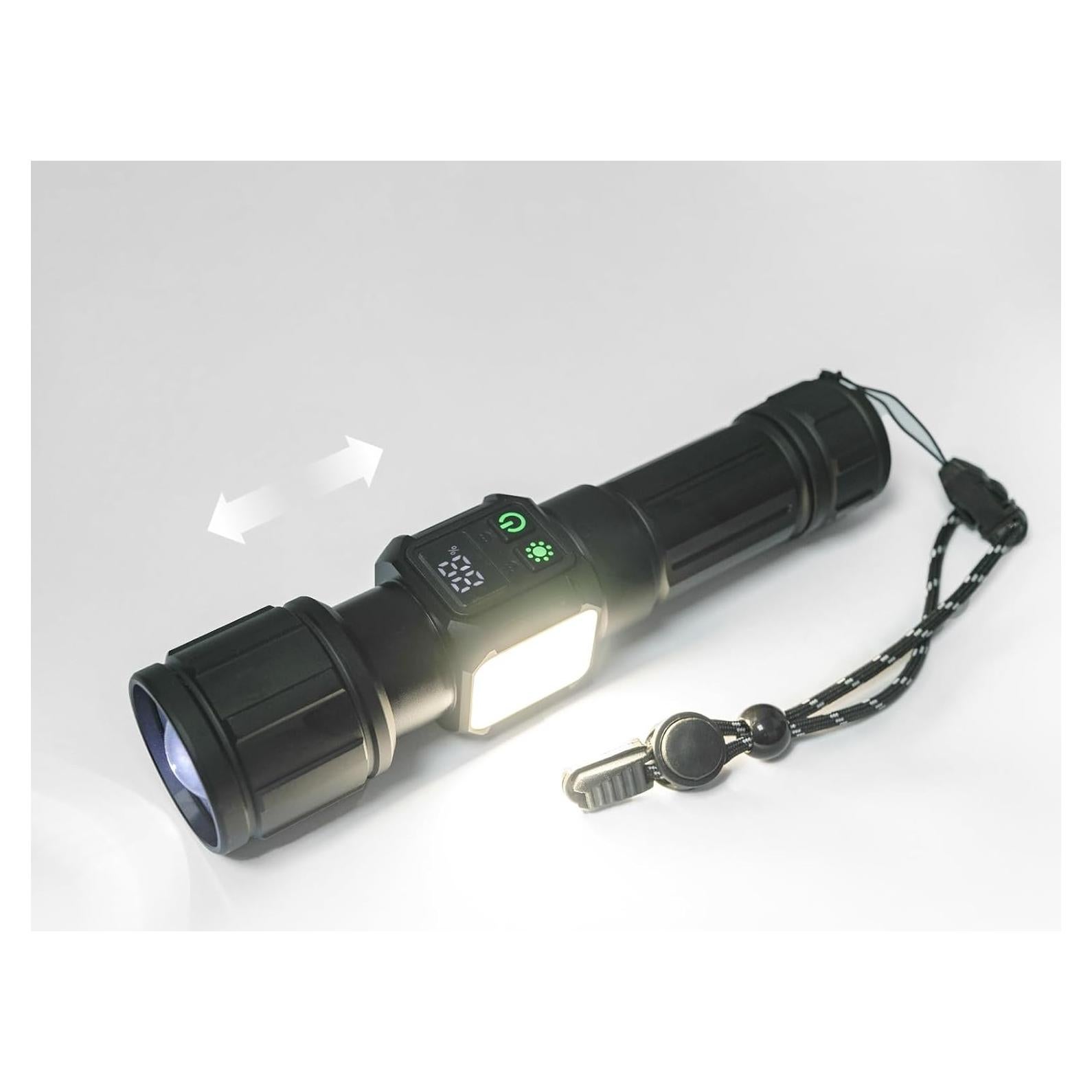 Linterna Táctica Recargable WILDE TRAIL 20000LM 9 Modos IPX4