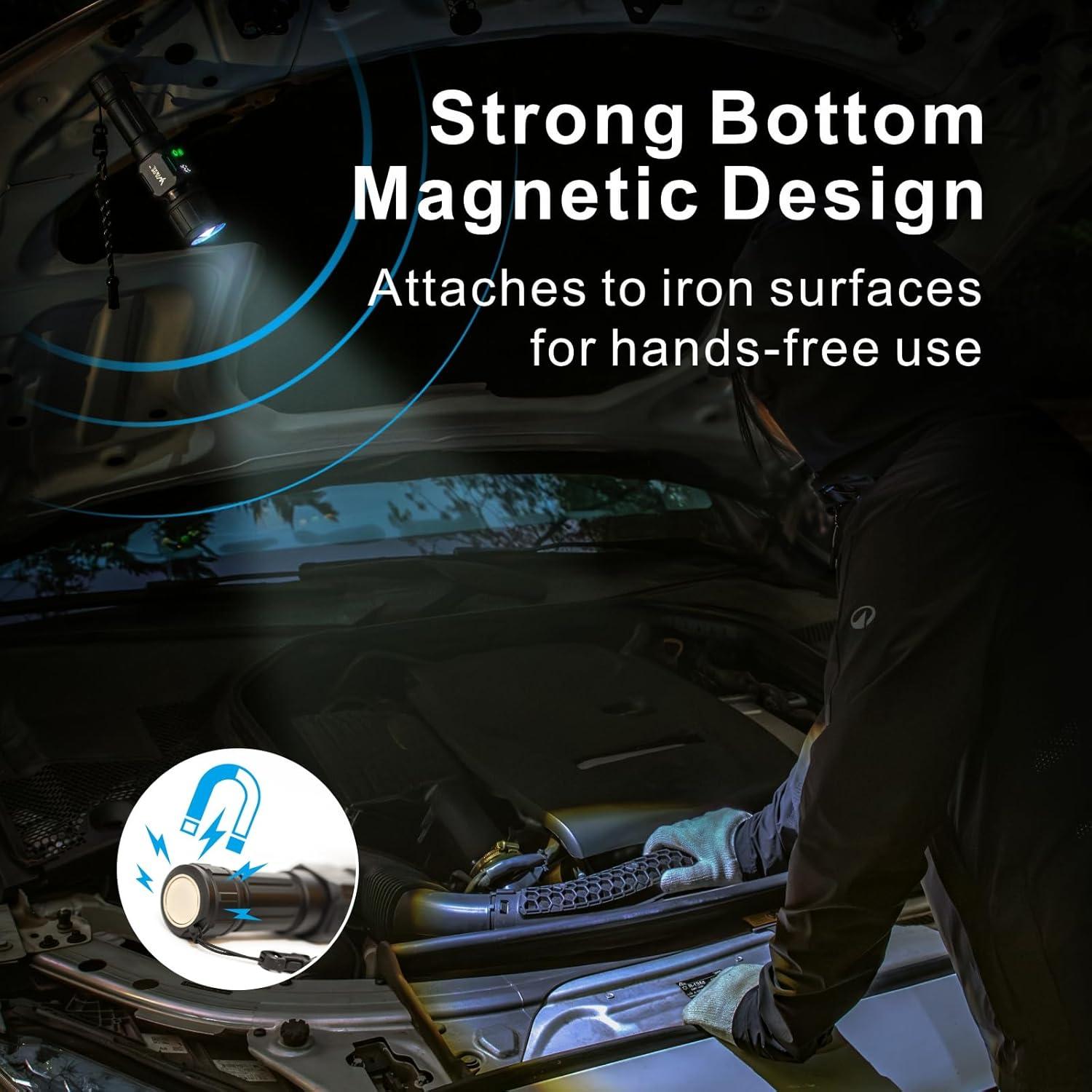 Linterna Táctica Recargable WILDE TRAIL 20000LM 9 Modos IPX4