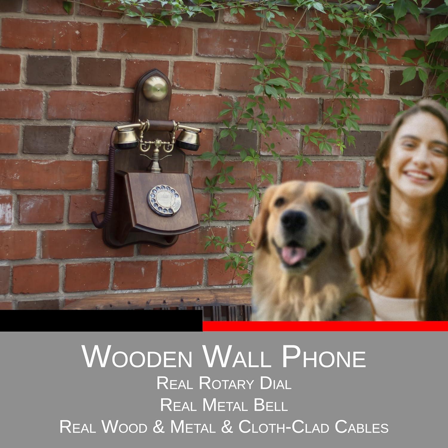 Teléfono de Pared Vintage Opis 1921 D Madera y Metal