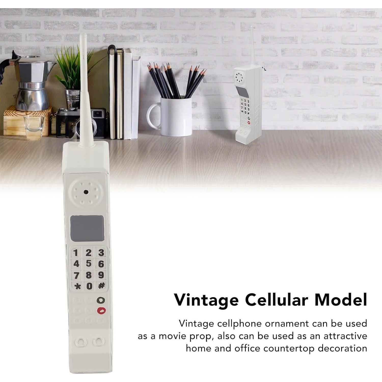 Modelo de Teléfono Celular Retro Blanco Shenruifa 32x4x7cm