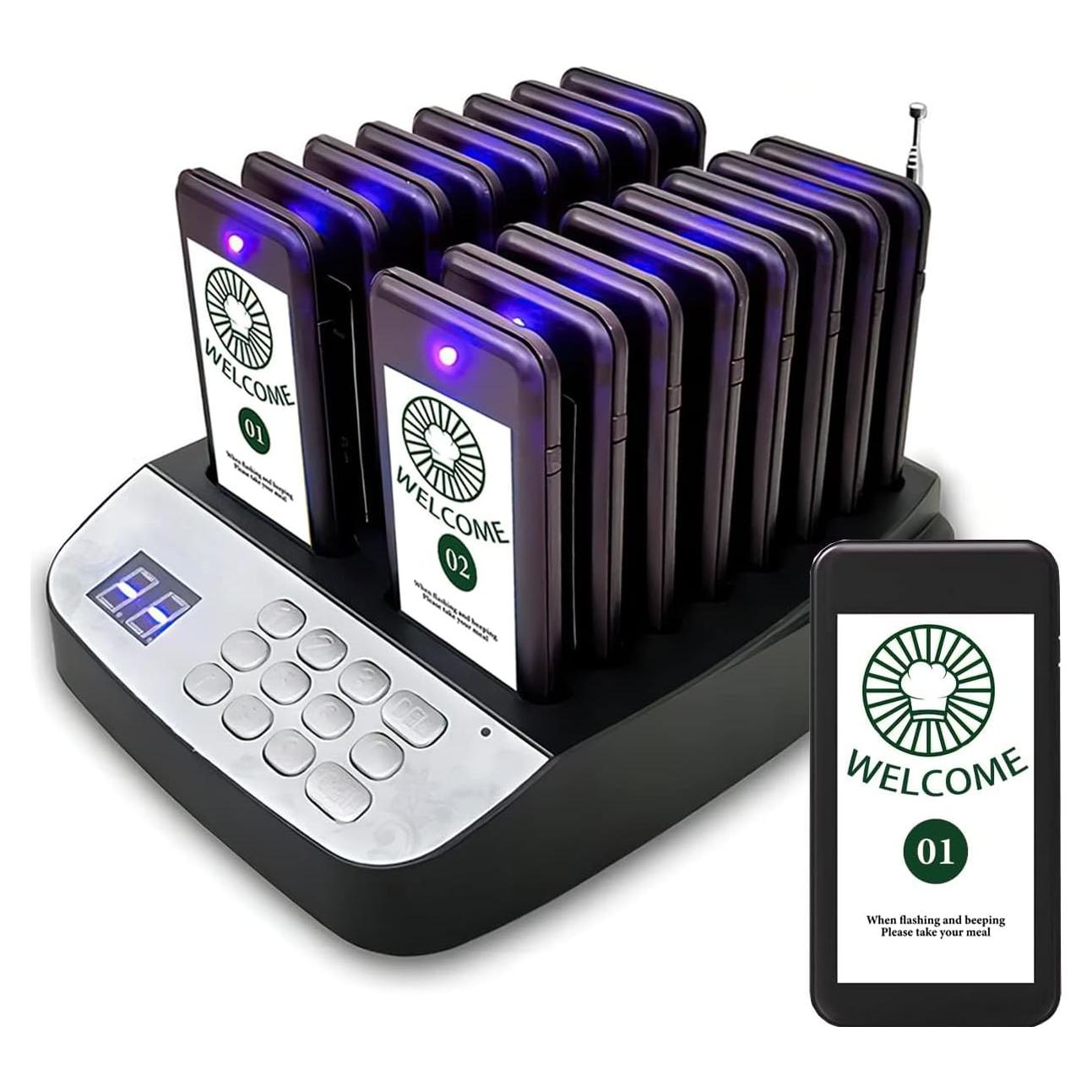 Sistema de Pagers Inalámbricos PANDAAR 500m para Restaurantes