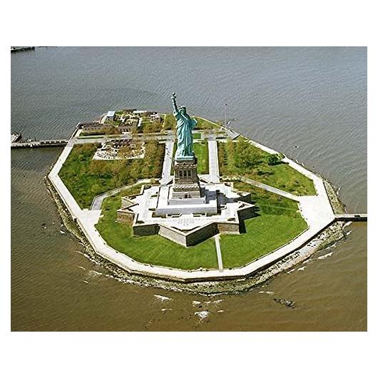 Fotografía Aérea Estatua de la Libertad 25.4x20.3 cm