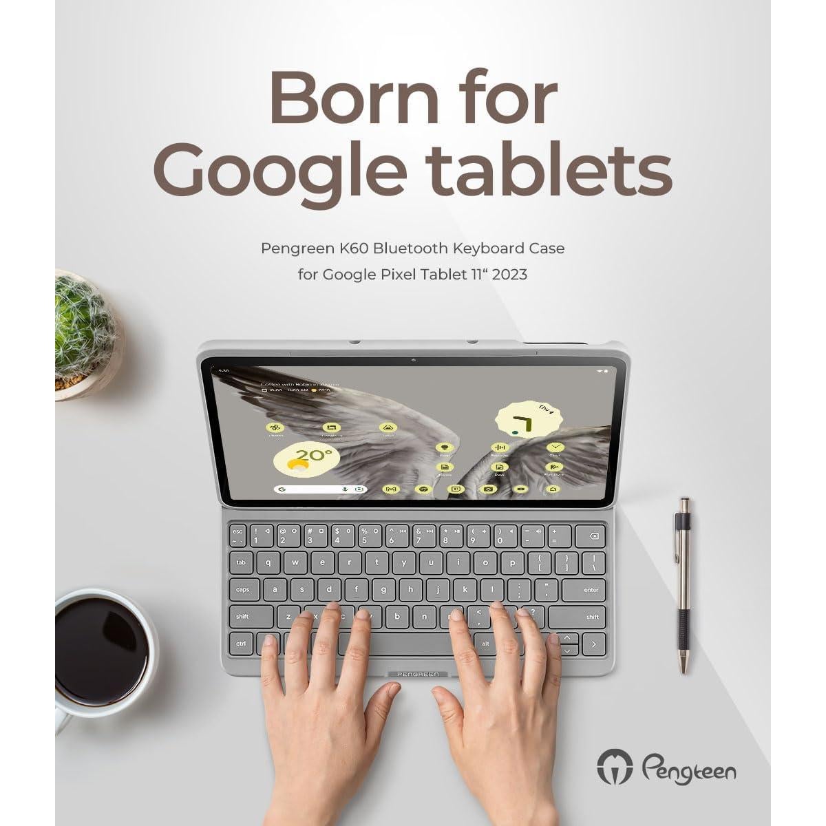 Funda de Teclado Bluetooth K60 para Google Pixel Tablet 11" 2023