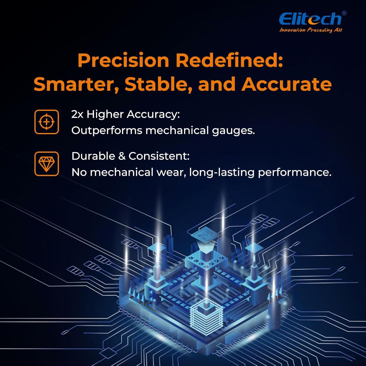 Medidor Digital de Manifold Elitech DMG-2SE para HVAC 0.74kg