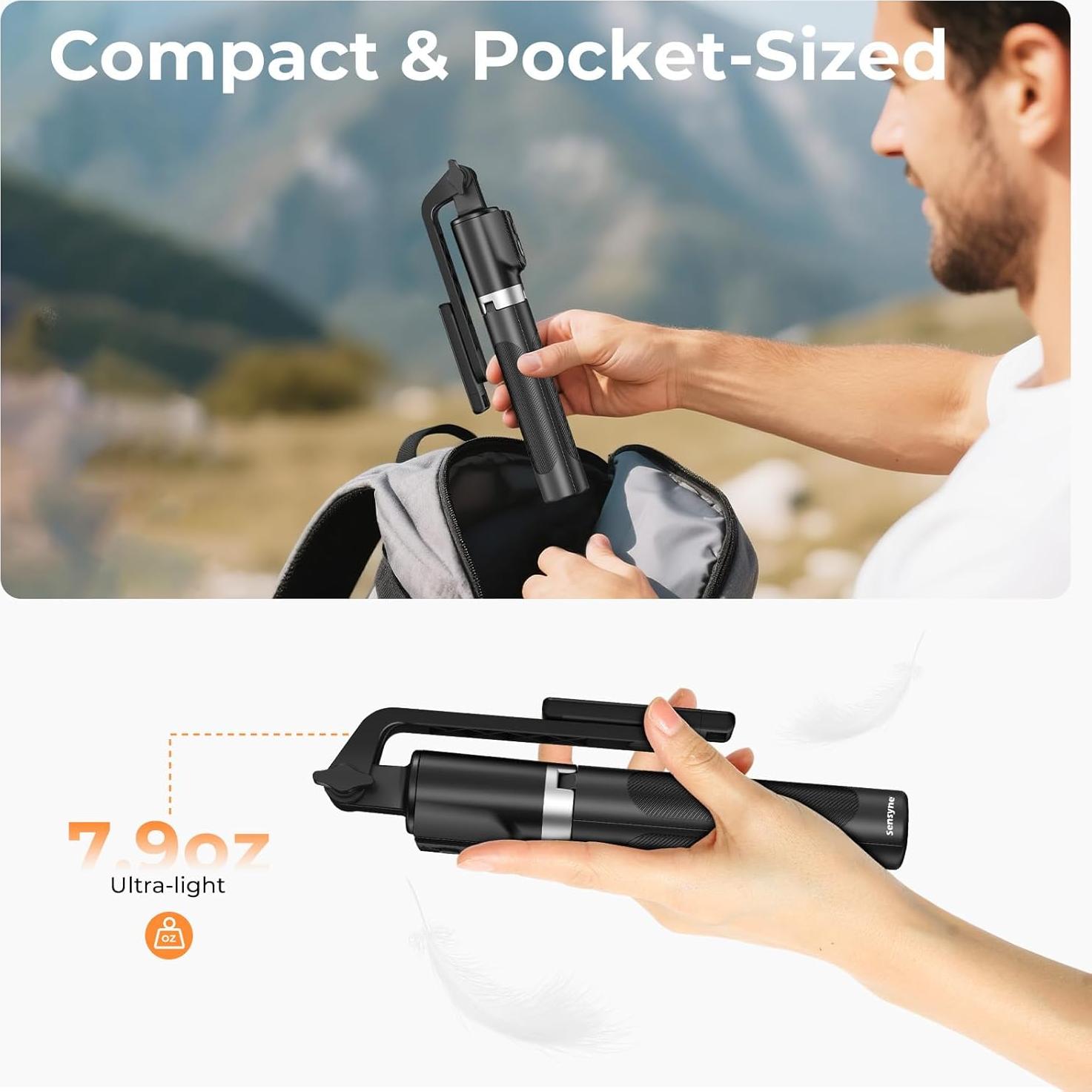 Paloselfie Sensyne H53 BL Trípode Extensible con Control Remoto