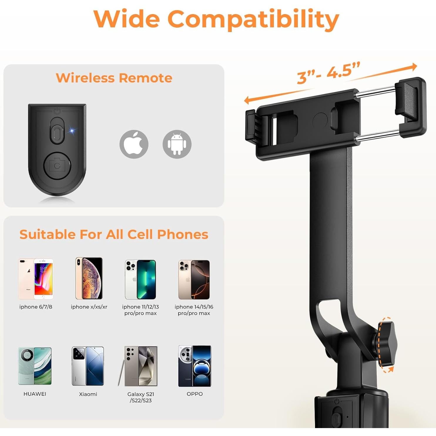 Paloselfie Sensyne H53 BL Trípode Extensible con Control Remoto