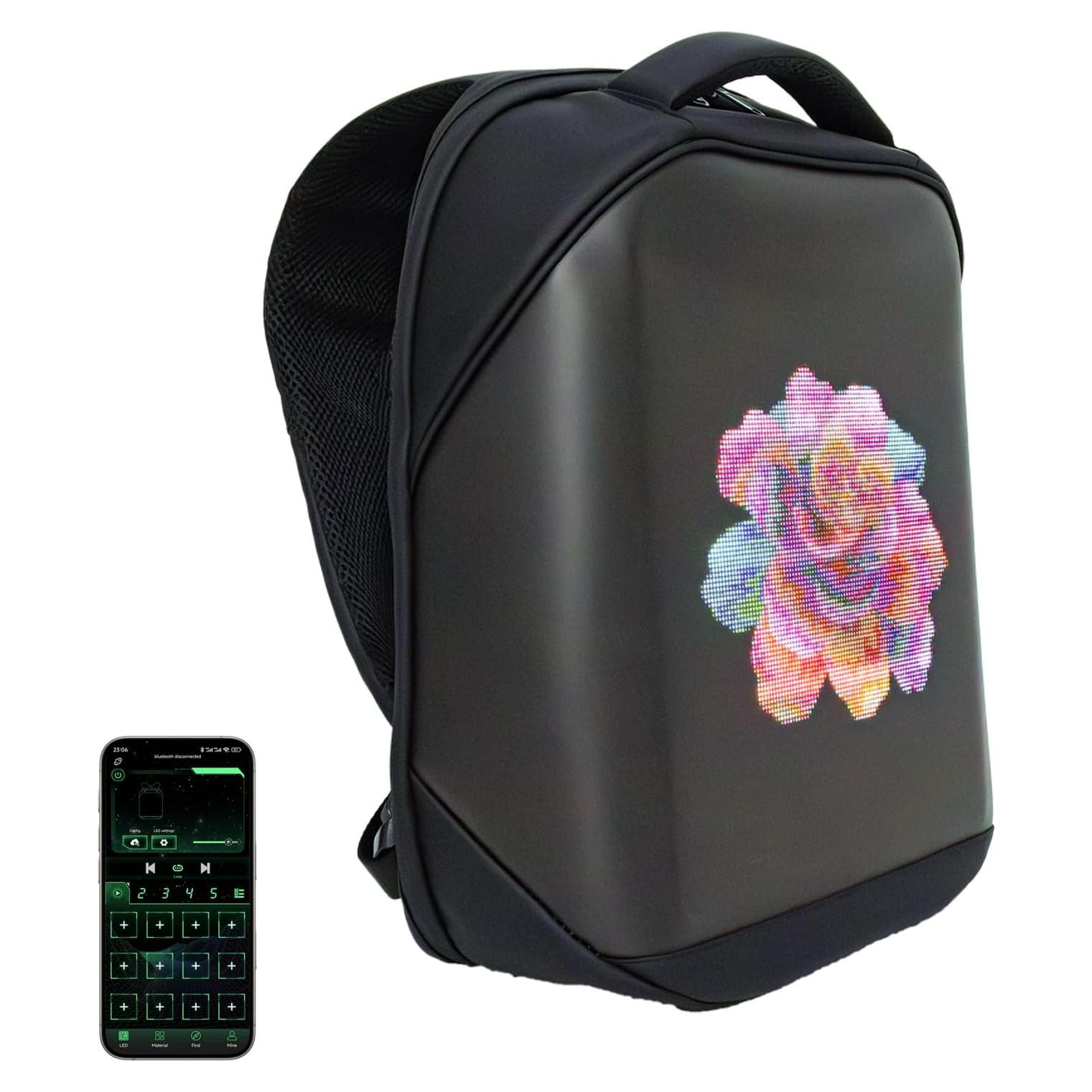 Mochila LED Impermeable MK-T3-UHD 23L para Laptop 16"