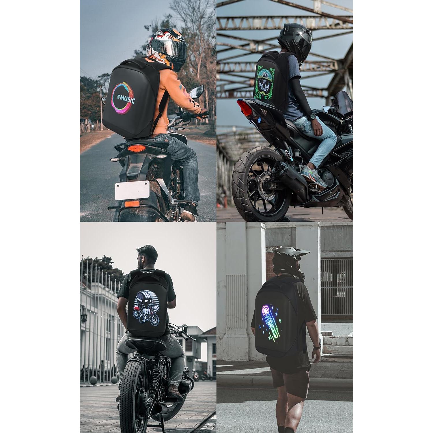 Mochila LED Impermeable MK-T3-UHD 23L para Laptop 16"