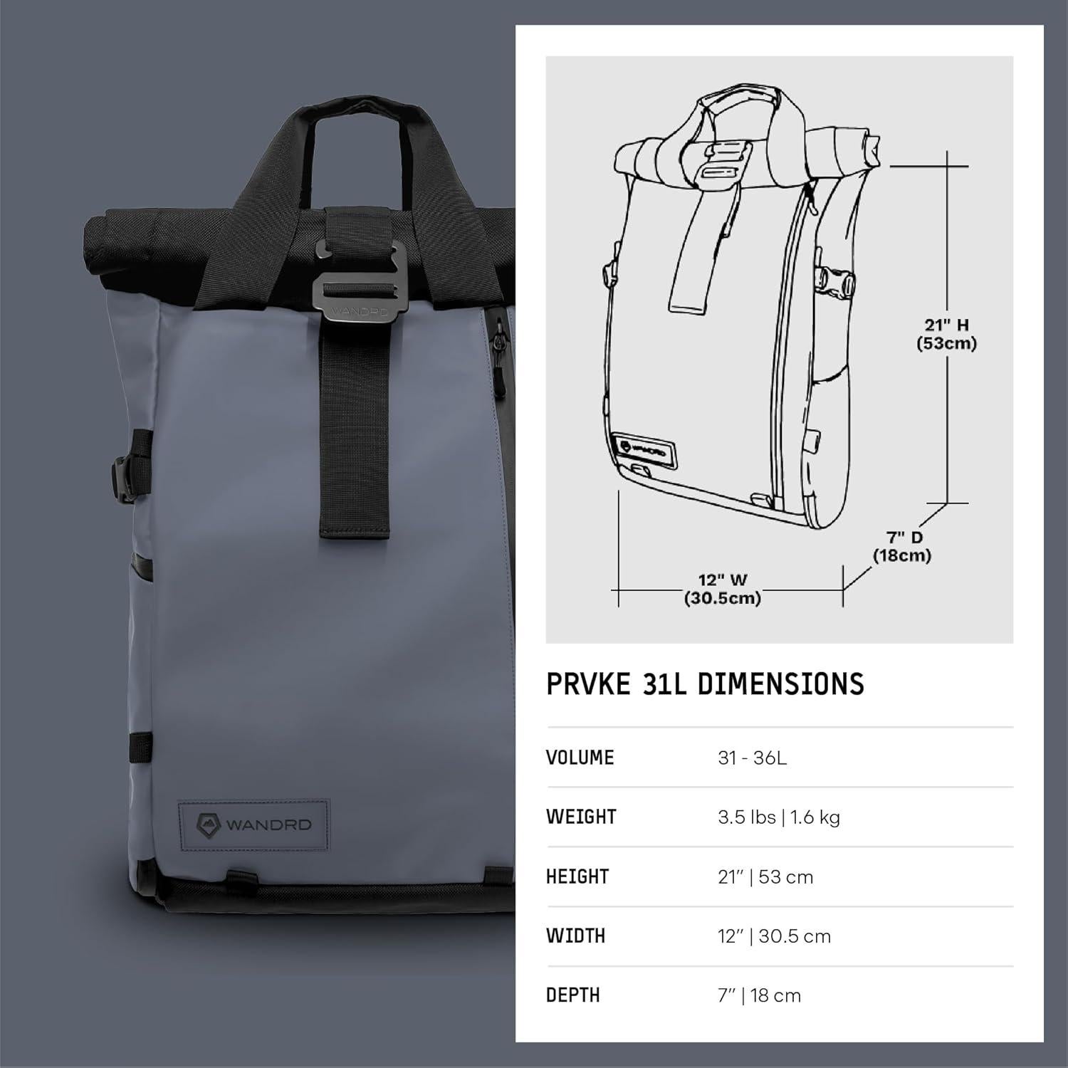 Mochila WANDRD PRVKE 31L V3 Resistente a la Intemperie