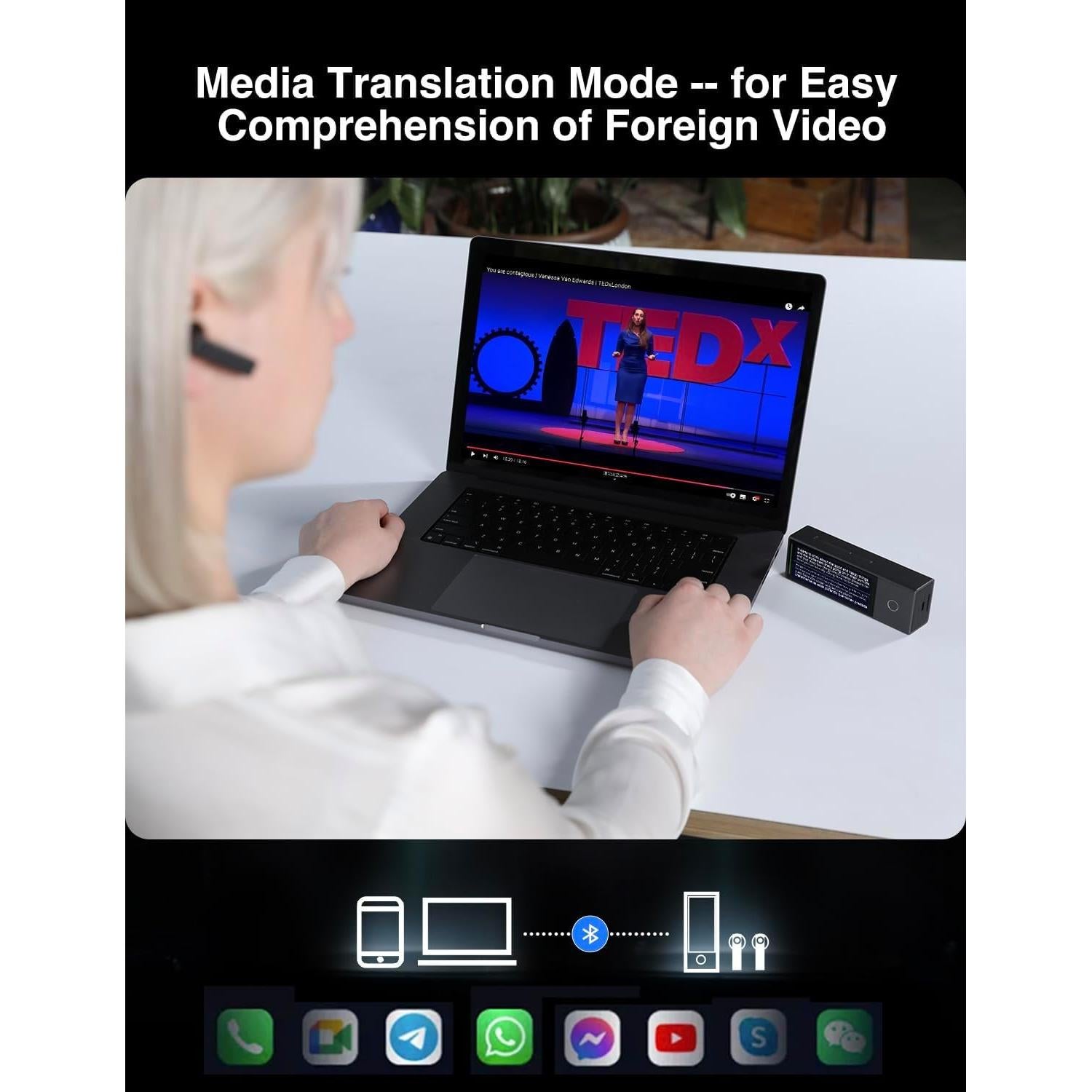 Traductor Bidireccional Timekettle X1 - 40 Idiomas, 20 Usuarios