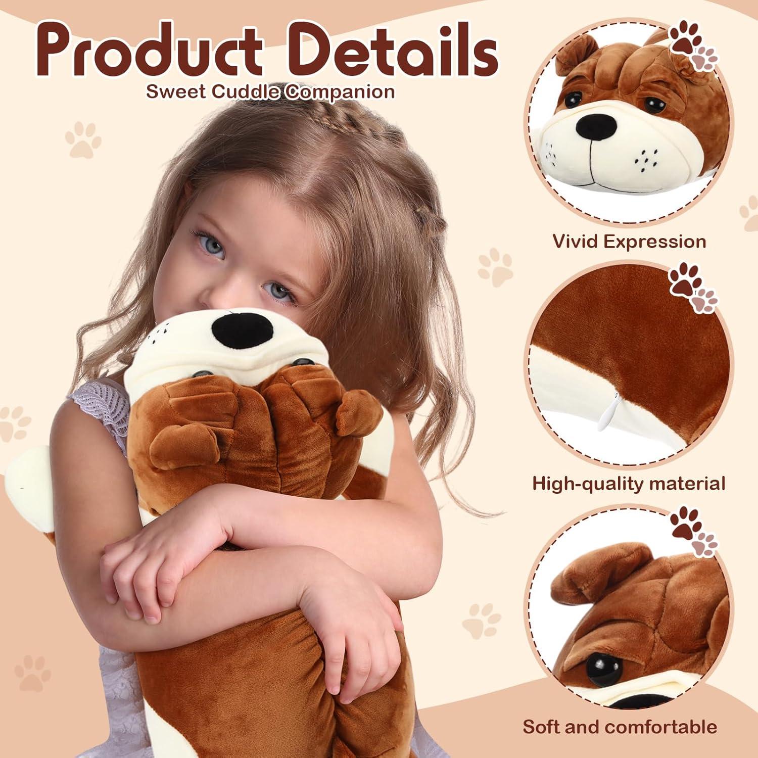 Perro de Peluche Jumbo 60 cm Vertintong Suave y Realista