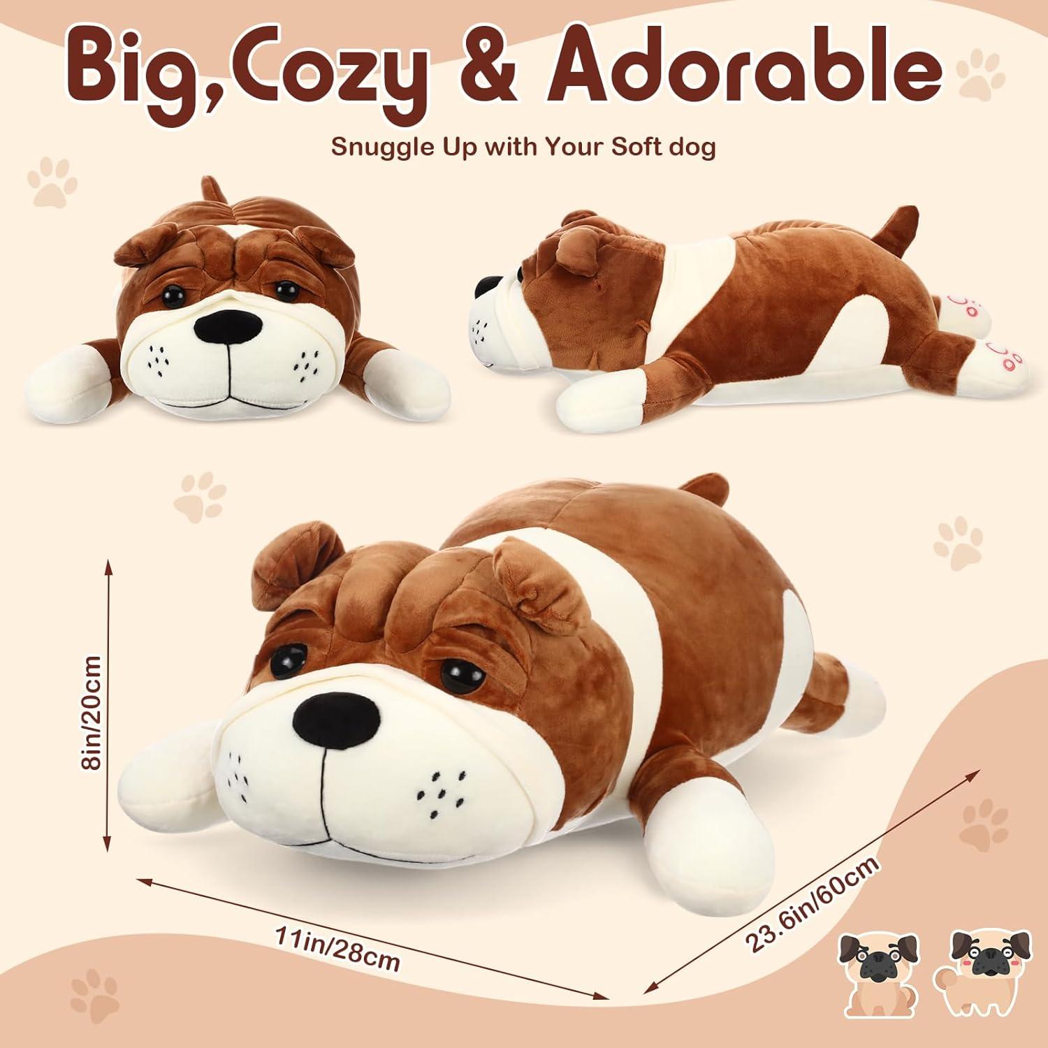 Perro de Peluche Jumbo 60 cm Vertintong Suave y Realista